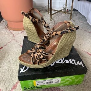 SOLD | Sam Edelman Leroy Espadrille Leopard Wedges